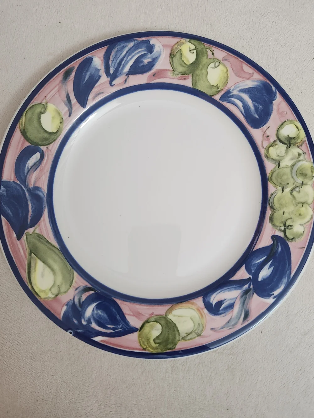Vintage Syracuse China Platter - Fruit Border Pink, Blue, Green
